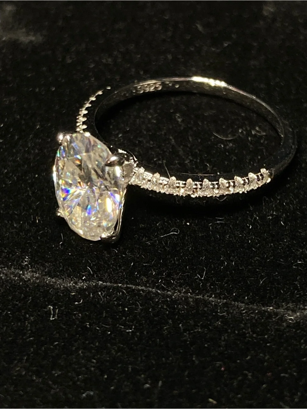 💎 2.5CT Oval Moissanite Ring | 925 Sterling Silver | Size 7 💎